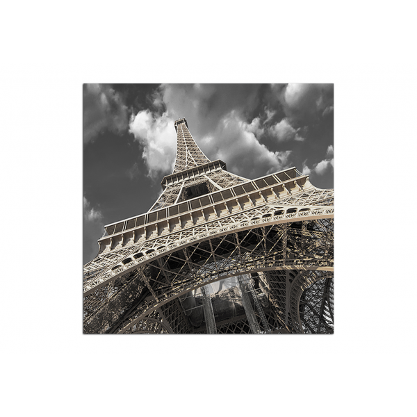Obraz na plátně - Eiffelova věž - pohled zezdola - čtverec